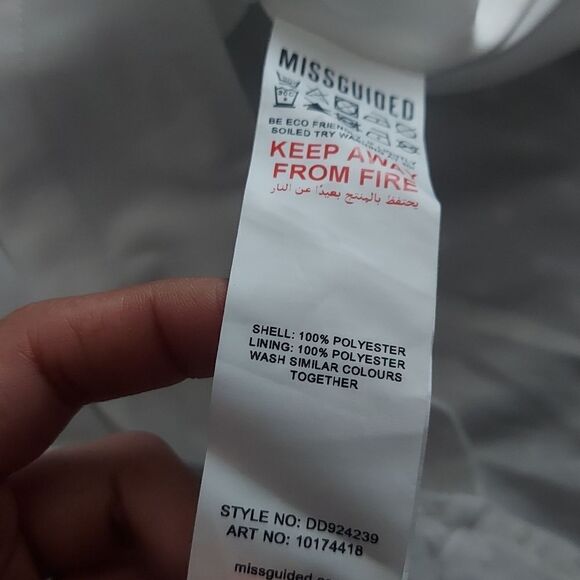 Missguided Milkmaid Skater Dress Dobby US 4 - Picture 6 of 9